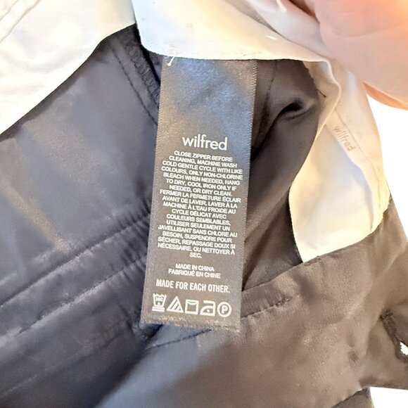 Aritzia Wilfred The Effortless Pant Cropped High-Rise Wide Leg Crepe 4 Black - Picture 10 of 11